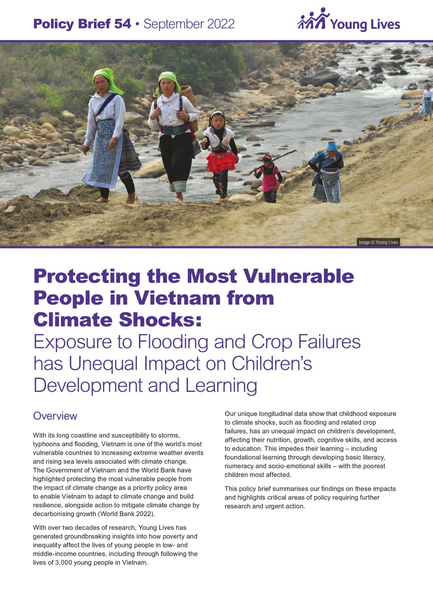 yloxford's tweet photo. Today, #LiteracyDay new YL report highlights how exposure to climate shocks in Vietnam impact children’s development &amp; their ability to acquire basic literacy skills – with the poorest worst affected. 

▶️Full report https://t.co/pBucBv6ohR + key areas for urgent policy action. https://t.co/tffqdZ0QAx