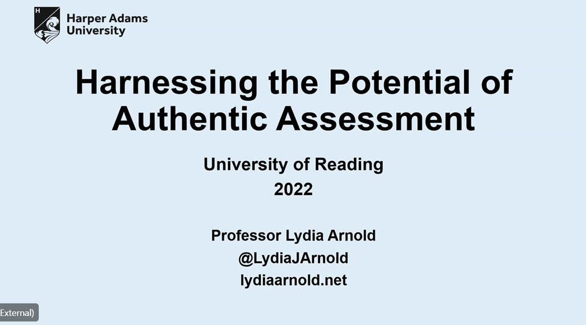 UniRdg_TEL's tweet photo. @LydiaJArnold kicks off the third & final day of our T&L Festival with a talk entitled: Harnessing the potential of authentic assessment. Her blog https://t.co/Ml3liyfXLk provides useful resources on this important topic #UoRTeaching #AuthenticAssessment #DesigningLearning https://t.co/aO4n9zf3gF