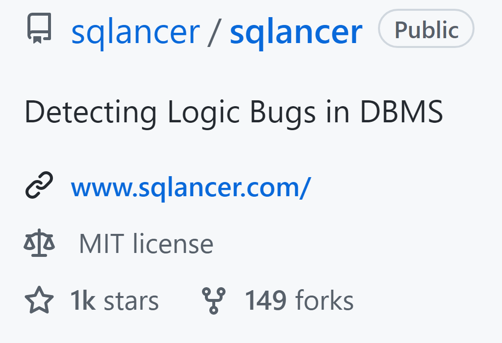 sqlancer_dbms's tweet image. Woohoo! SQLancer has been starred 1,000 times. Thank you everyone for your support! github.com/sqlancer/sqlan…
