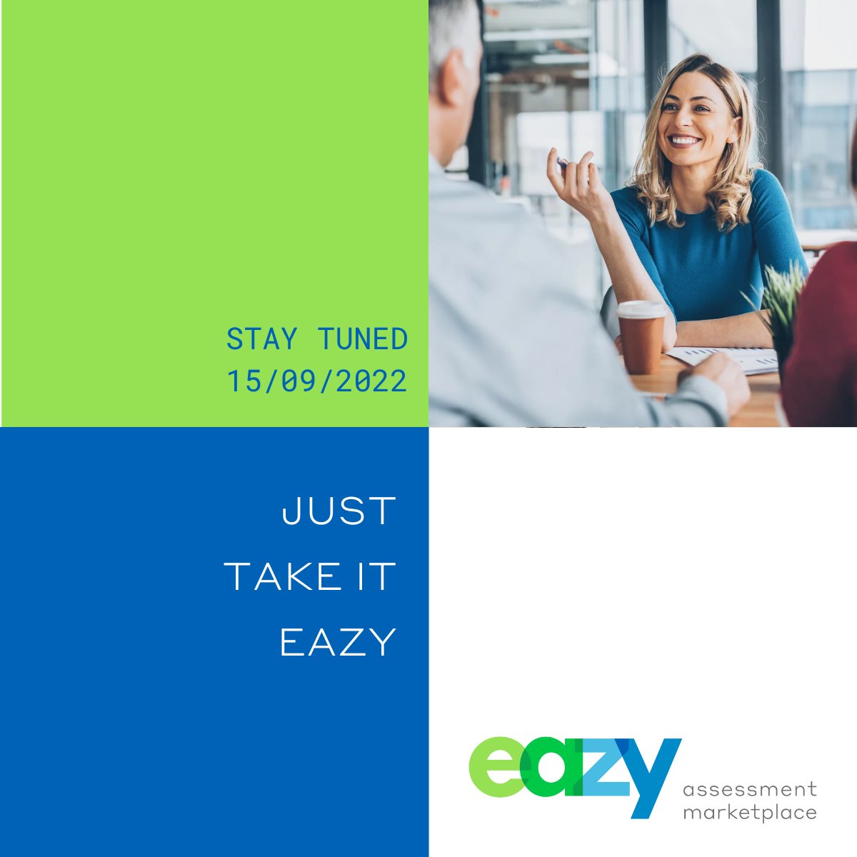 💥 Over the next weeks we're going to shake up the assessment industry. Stay tuned to find out more: flash.eazy2assess.com
For now... just take it Eazy! 🙌🏼

#EAZY #EAZYmarket #Assessment #AssessmentCenter #AssessmentTechnology #Assessor #Selection #Hiring #HR #HRTech