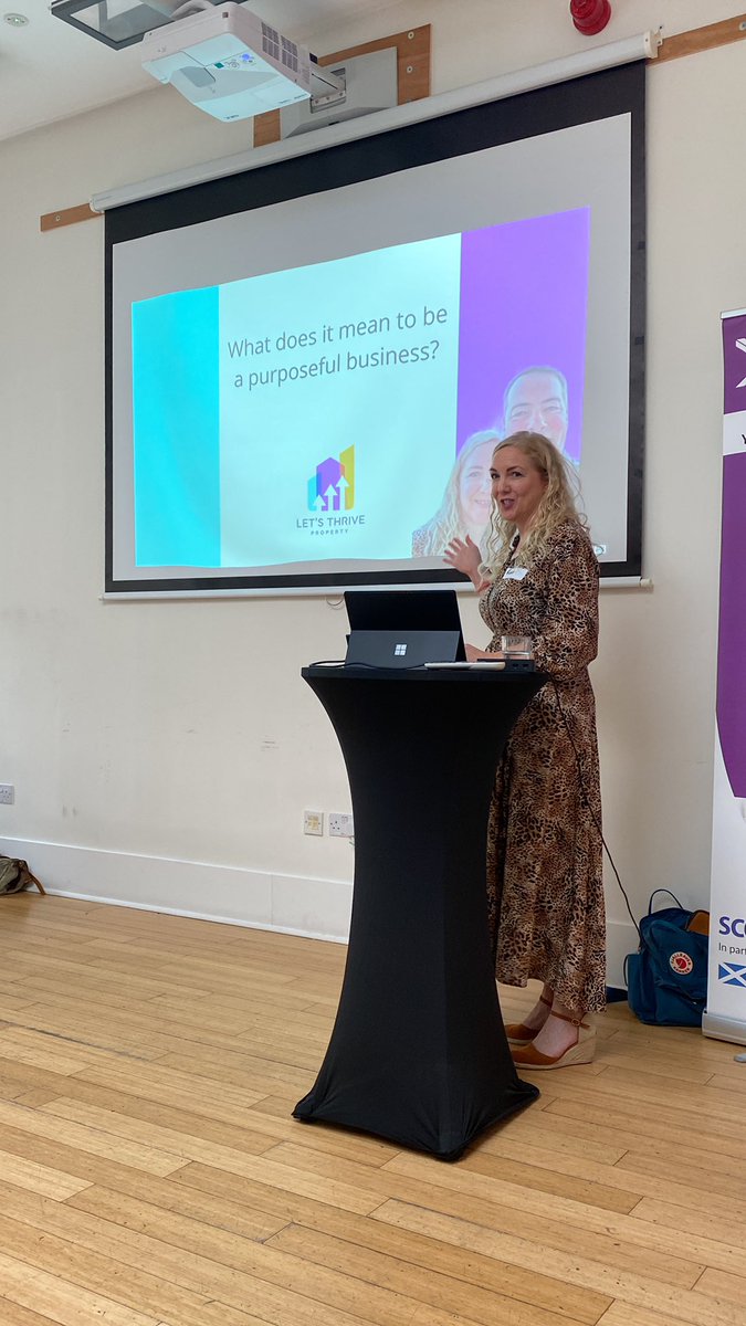 #businesspurpose we now hear from Fiona Cameron if Let’s Thrive Property “From an early age I wanted to make a difference in people’s lives…this has been a golden thread throughout my life” “Think about your business holistically and how it reflects on your life”