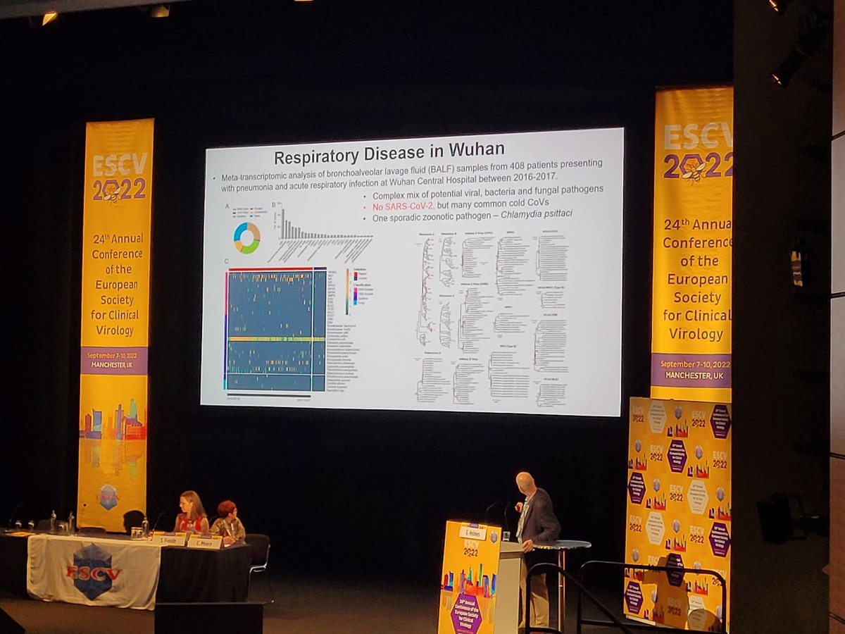 Oekaetchukoo's tweet photo. Nice talk by Edward C Holmes on the origin of SARS-CoV-2. #ESCV2022. We may never confirm intermediate host, but it is highly unlikely a result of a lab release. https://t.co/8kLQ0LDJEt