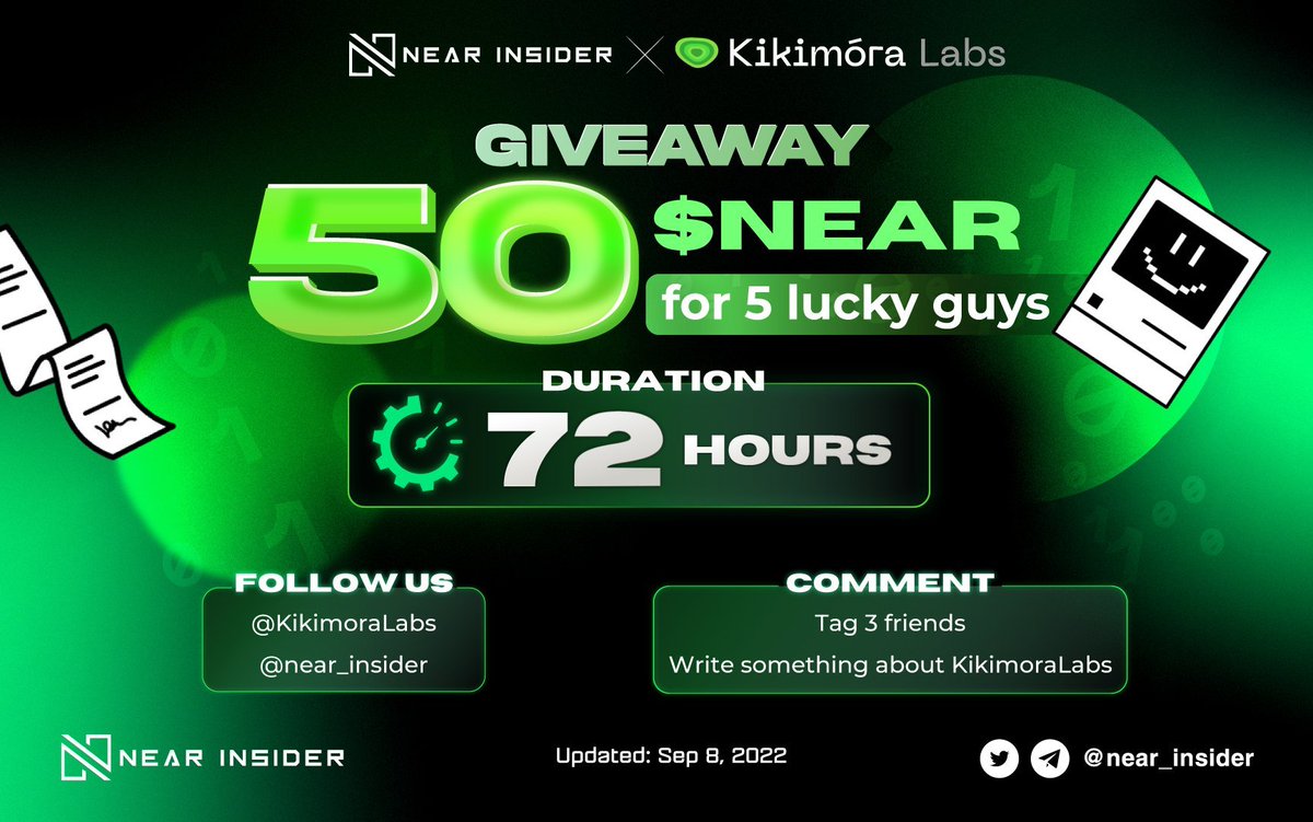 Near Insider x Kikimora Labs #GIVEAWAY

Kikimora Labs is the place for innovators and disruptors that want to create, fund, and invest in the next generation of technology

🎁50 $NEAR

To join:
🔶Like, RT
🔶Follow <a href="/KikimoraLabs/">KikimoraLabs</a>, <a href="/near_insider/">Near Insider</a>
🔶Tag 3 👤, write about Kikimora Labs