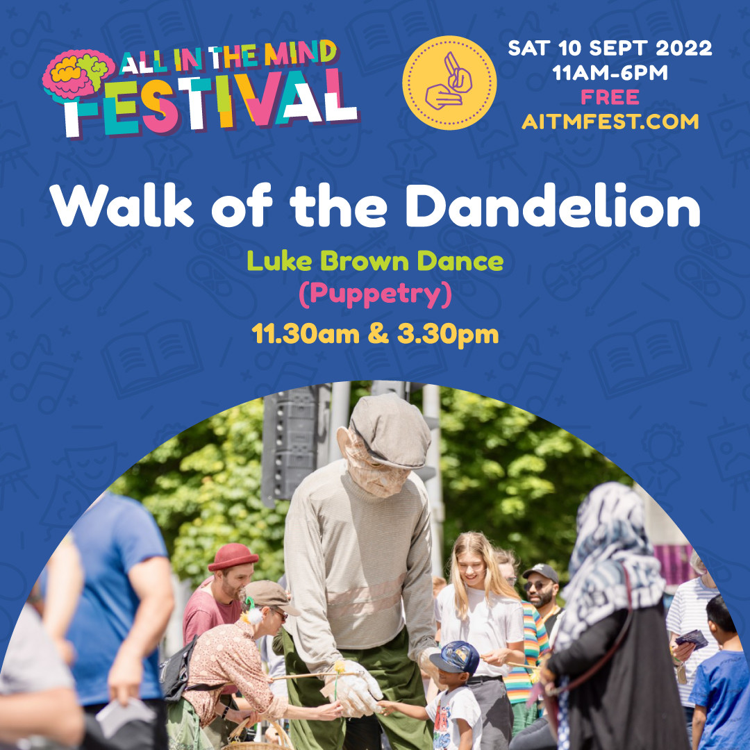 All in the Mind Festival (@aitmfest) on Twitter photo Meet Daniel, a 9-ft-tall, gift-giving puppet from <a href="/lukebrownco/">Luke Brown Company</a> He'll be leading Walk of the Dandelion: Taking Hopeful Steps Forward, a parade of positivity with music and contemporary dance.
aitmfestival.com #aitmfest22 #positivity #festival #hampshire Meet Daniel, a 9-ft-tall, gift-giving puppet from <a href="/lukebrownco/">Luke Brown Company</a> He'll be leading Walk of the Dandelion: Taking Hopeful Steps Forward, a parade of positivity with music and contemporary dance.
aitmfestival.com #aitmfest22 #positivity #festival #hampshire