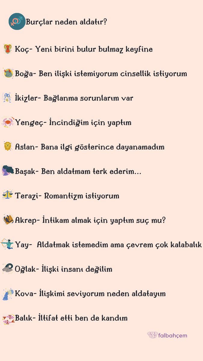 Konu aldatma ve aldatılma olunca burçlar 🫶