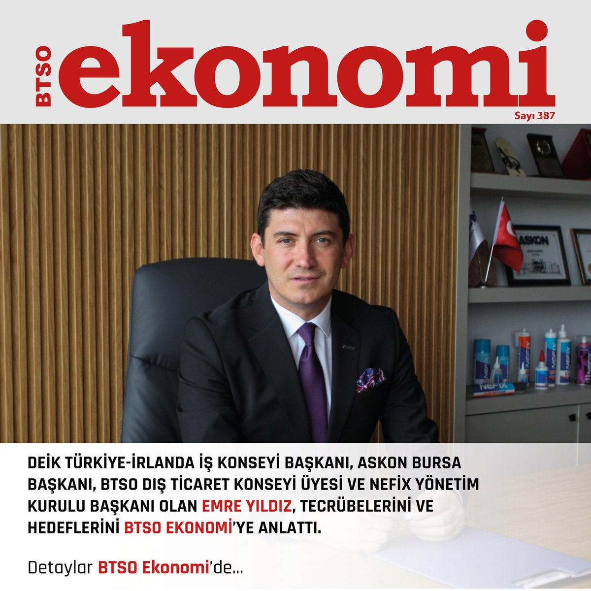 BTSOekonomi's tweet photo. DEİK Türkiye-İrlanda İş Konseyi Başkanı, ASKON Bursa Başkanı, BTSO Dış Ticaret Konseyi Üyesi ve Nefix Yönetim Kurulu Başkanı Emre Yıldız ile ekonomi gündemine dair yaptığımız söyleşiyi okumak için:
https://t.co/MypdbrEExe
#DEİK #ASKON #BTSO #Nefix https://t.co/P7XI7UhZIQ