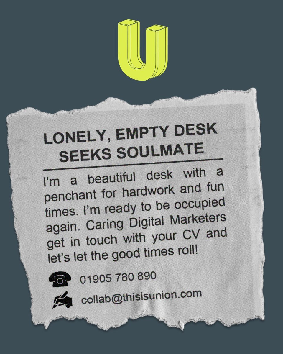thisisunion's tweet photo. We're adding to the TIU tribe! 

Sound like something you'd be interested in? Get in touch with your CV! 🤙🏻 https://t.co/RTc3QhvkfM