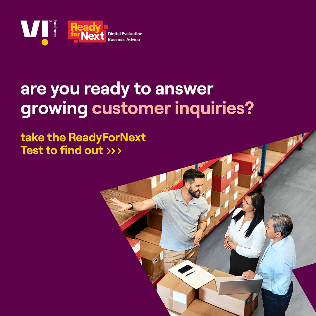 ViBusinessIndia's tweet photo. Is your business adequately prepared to handle a wave of customer inquiries? Take the #ReadyForNext Test to find out https://t.co/seYuvejD3Q
#MSME #DigitalBusiness #DigitalCustomer #DigitalWorkspace #BusinessGrowth https://t.co/Cbpn1I20MZ