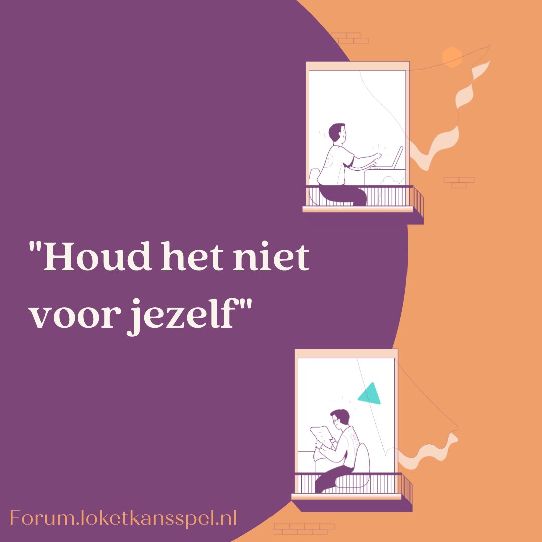 Houd het niet voor jezelf! praat met lotgenoten op het Forum.