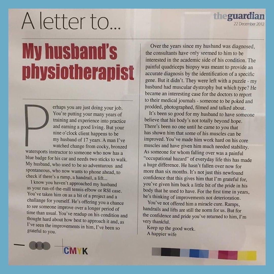PhysioNetwork's tweet photo. Happy World PT day 💙 Read this 👏🏻 ⠀
⠀
Remember your worth, fellow physios!⠀
⠀
“A letter to my husband's physiotherapist!”
⠀⠀
It's a privilege to be a physiotherapist. We can have a massive impact on a person’s life.

#WorldPTDay https://t.co/Quwm4H3Zfb