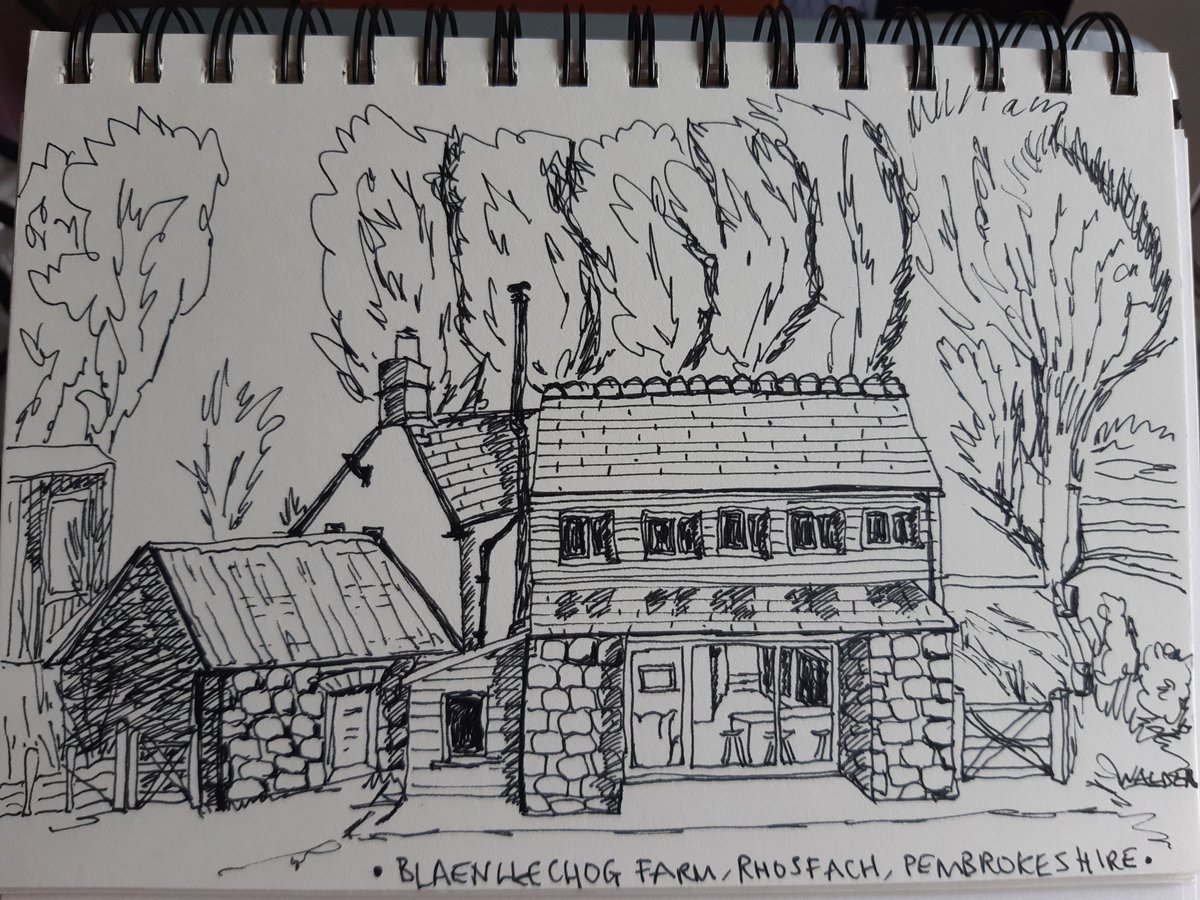 Thrilled to be part of #Time2Sketch2022 with this sketch of my "Place and space that bring joy" where we escape the fireworks every autumn, aka "Little House in the Big Woods"

<a href="/ArchBenSoc/">Architects Benevolent Society</a> #Pembrokeshire <a href="/HillsPreseli/">PreseliHillsCottages</a>