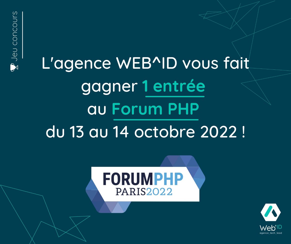 Comme annoncé lundi, l'agence fait partie des sponsors 🥉 du Forum PHP 2022, qui se déroulera les 13 et 14 octobre à Disneyland Paris ! 🎉 Pour fêter ça, on a décidé de vous faire gagner une place ! On vous indique les modalités en commentaire👇