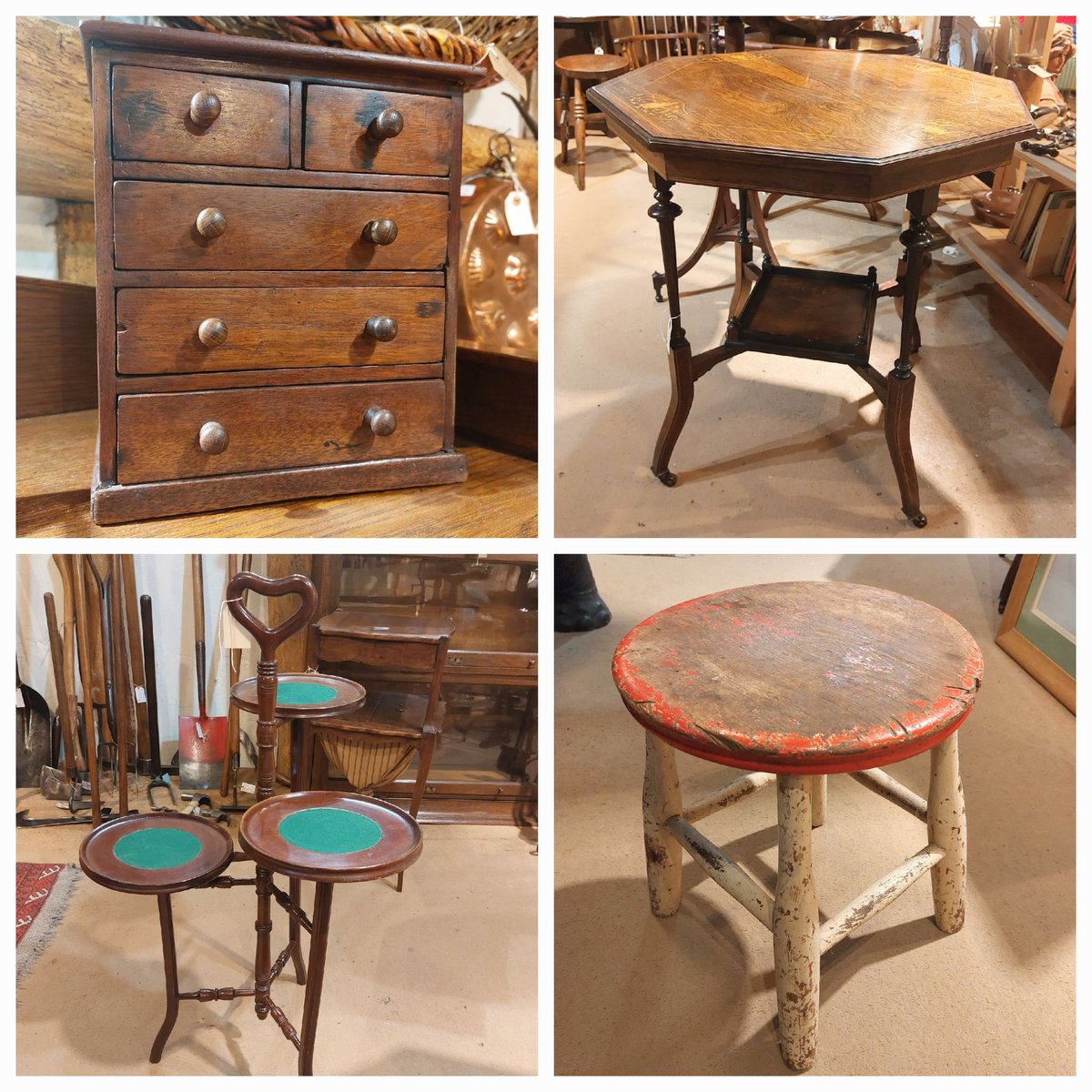 eversleybarn's tweet photo. #tabletopchestofdraws #occasionaltable #cakestand #rusticstool #eversleybarnantiques https://t.co/M42mnVK6u6