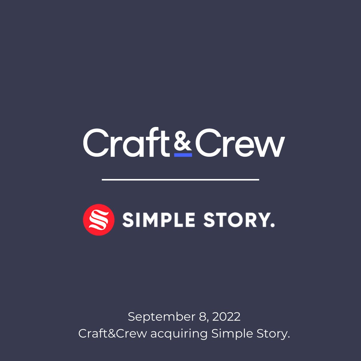 Simple Story (@simplestoryvids) on Twitter photo We’re thrilled to announce that we are joining forces with <a href="/craftandcrew_ca/">Craft&Crew</a>, a leading producer of global B2B websites. The close alignment will allow a seamless user experience from click to customer.
Learn more about the acquisition here:
simplestoryvideos.com/blog/simply-st… We’re thrilled to announce that we are joining forces with <a href="/craftandcrew_ca/">Craft&Crew</a>, a leading producer of global B2B websites. The close alignment will allow a seamless user experience from click to customer.
Learn more about the acquisition here:
simplestoryvideos.com/blog/simply-st…