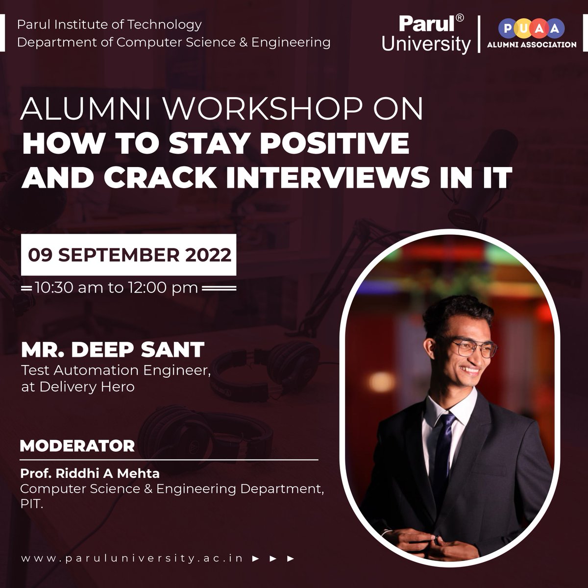 ParulAlumni's tweet photo. PU Alumni Association Cell, in association with PIT, is organizing an #AlumniWorkshop and an #AlumniTalk on 09.09.2022.
If you wish to share your expertise with PU students, share your details using this link: https://t.co/6NtMxQ8d5t
#PIT
#PUAlumniAssociation
#ParulUniversity https://t.co/i35Tc94wKf