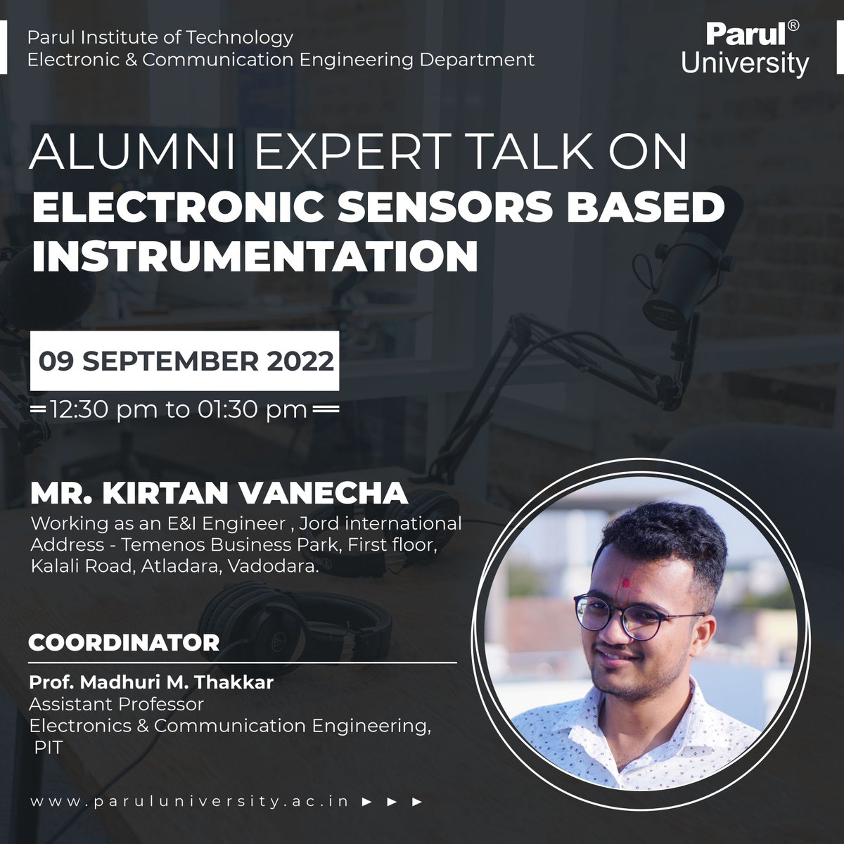 ParulAlumni's tweet photo. PU Alumni Association Cell, in association with PIT, is organizing an #AlumniWorkshop and an #AlumniTalk on 09.09.2022.
If you wish to share your expertise with PU students, share your details using this link: https://t.co/6NtMxQ8d5t
#PIT
#PUAlumniAssociation
#ParulUniversity https://t.co/i35Tc94wKf