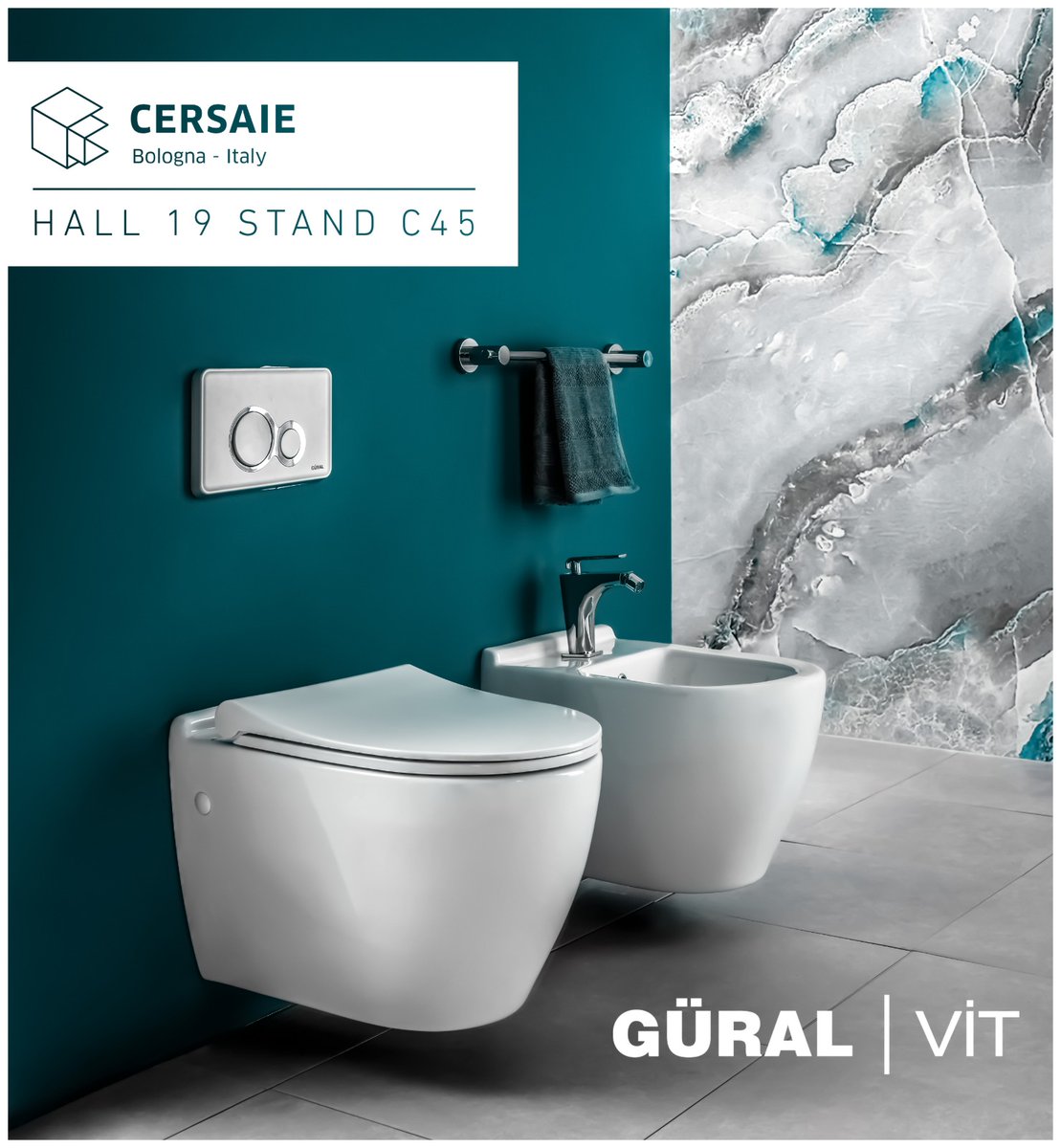 guralvit's tweet photo. We cannot wait to meet with you again at Hall 19, Stand C45 between September 26 and 30. 😊 #cersaie #fair #bologna #sanitary #güralvit https://t.co/yCCqLItvvB