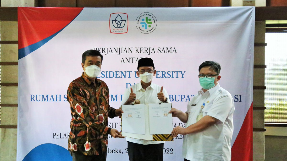 President_Univ's tweet photo. Wednesday (24/8), President University (PresUniv) and the Bekasi Regency General Hospital (RSUD) have signed a Partnership Agreement (PKS).

Tap the LINK for more info https://t.co/JS2GPjL5vS

#presidentuniversity
#presuniv
#presunivnews
#joinpresuniv https://t.co/gPjFvV3x6E