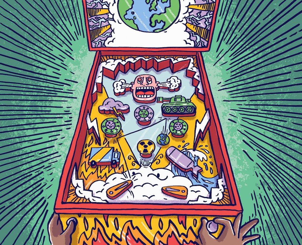 Bumper Autumn 2022 Newsletter - mailchi.mp/95095c515e31/i…

#Illustration #Art #ConceptualEditorialIllustrations #GraphicDesign #EditorialDesign #BookcoverDesign #MagazineDesign 

Image credit - <a href="/dom_mckenzie/">Dominic McKenzie</a>

#Endoftheworld #pinball #