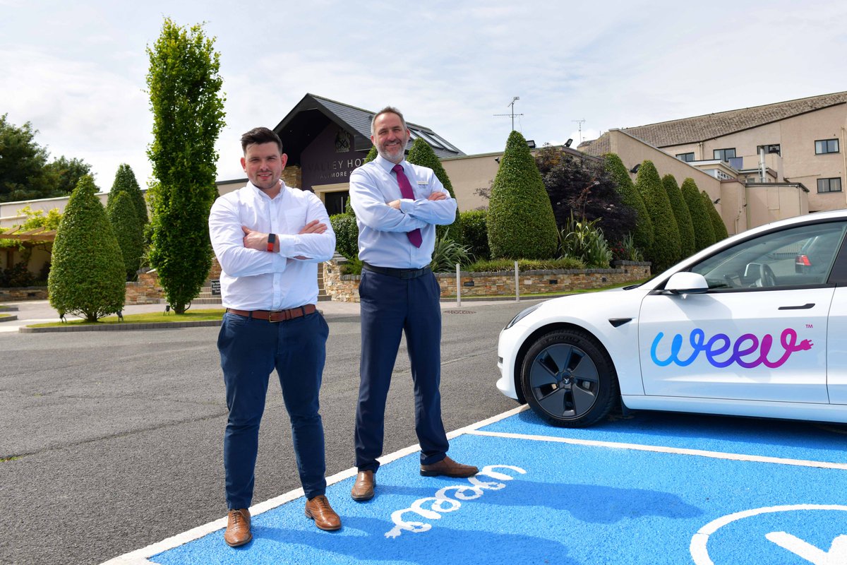 weevcharging's tweet photo. As part of Weev’s plans to expand Northern Ireland’s EV charging network, we are proud to partner with The Valley Hotel Fivemiletown, enhancing its car park amenities with the addition of two new charging stations. 🔋🚗 https://t.co/GyuBGEe17H https://t.co/O57oLONa45