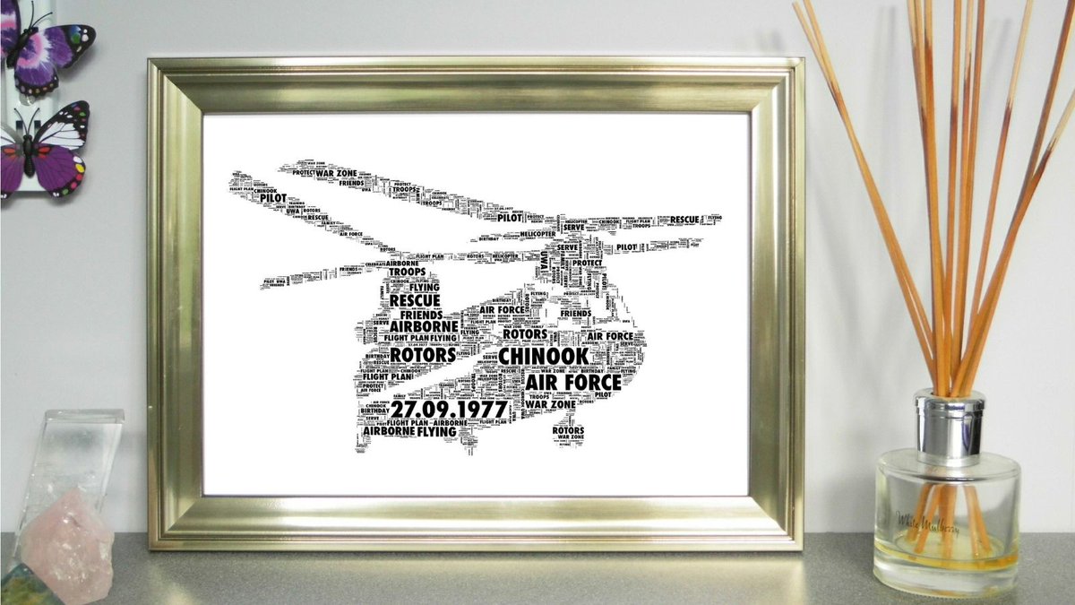 New_World_Vibe's tweet image. Chinook Helicopter Personalised Word Art Print. Amazing gift for any age. go.shr.lc/3fj2Ygv #QueenOf #BMRTG