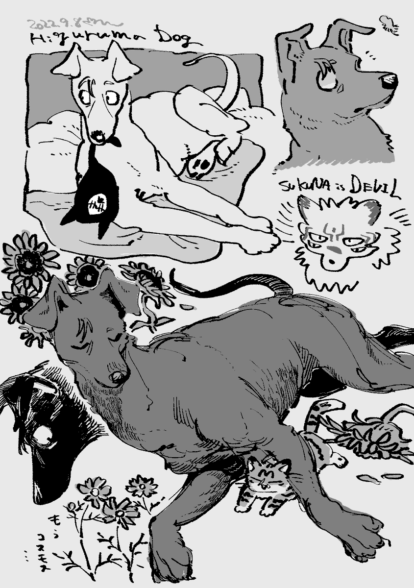 🌻犬らくがき 