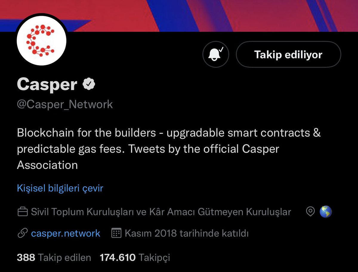 0xSR_'s tweet photo. Hello, blue check badge ☑️

Congratulations, we are cooler now 😃💪 @Casper_Network https://t.co/WZ1n3zkNl7