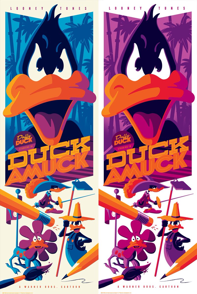 DUCK AMUCK / limited edition screenprints / 12”x36” / available today (sep 8) at 12pm EST through <a href="/BottleneckNYC/">Bottleneck Gallery</a>! / bottleneckgallery.com
