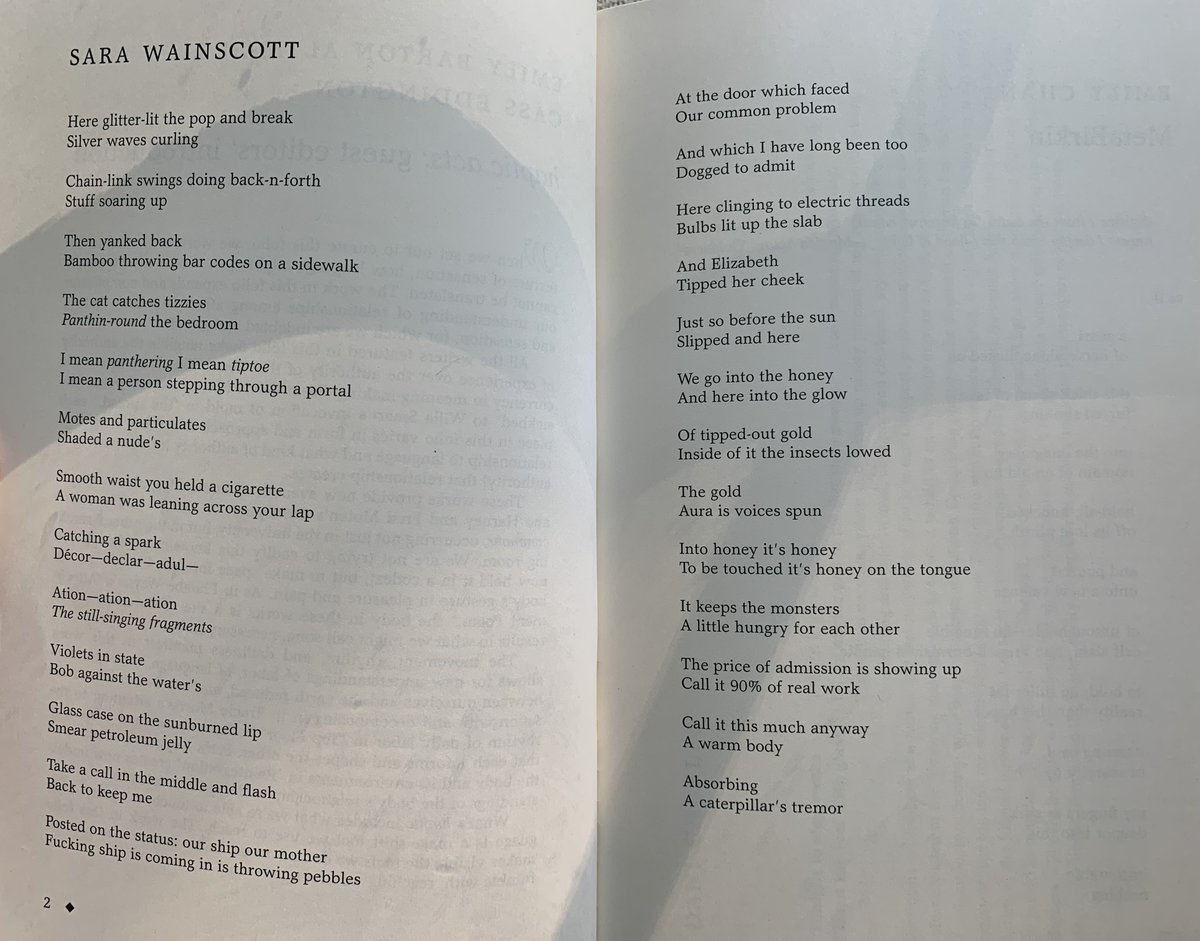 Sara Wainscott (@ctrl_alt_roses) on Twitter photo happy to see The Star Cabins on the NPS list alongside poets I admire! & happy to have a bit of this book-length poem appear in <a href="/DenverQuarterly/">Denver Quarterly</a> !
nationalpoetryseries.org/announcing-the… happy to see The Star Cabins on the NPS list alongside poets I admire! & happy to have a bit of this book-length poem appear in <a href="/DenverQuarterly/">Denver Quarterly</a> !
nationalpoetryseries.org/announcing-the…