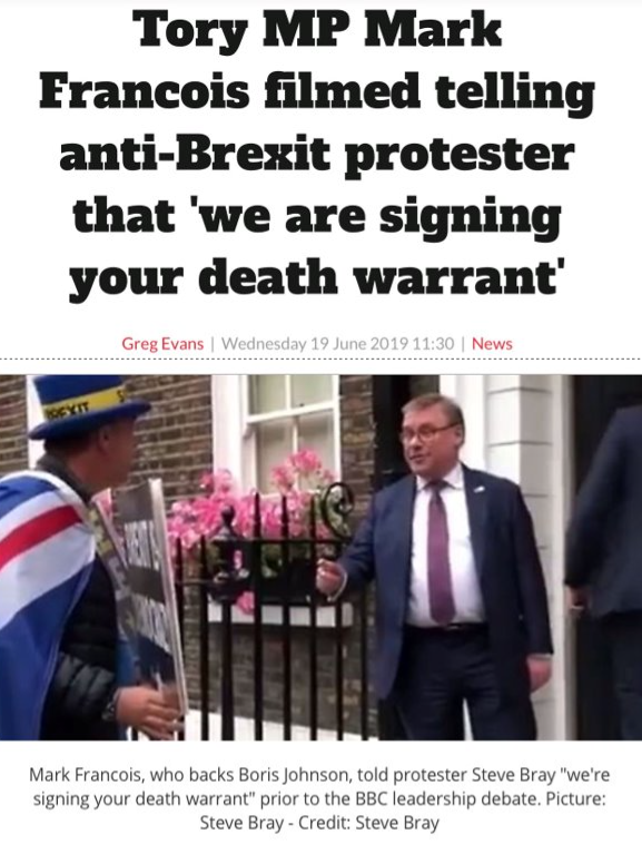 Dr___H___Lekter's tweet photo. #ToryScumOut #TrussUnfitToGovern #TrussOut3 #ToriesOut63 #TorySewageParty #ToriesDestroyingOurCountry #toryBrexitDisaster #BrexitHasFailed #BrexitLies #BrexitBrokeBritain #BrexitBritain #Brexit #IndyRef2 #toriesAreSCUM #ToryScum Steve Bray James Cleverly Mark Francois https://t.co/oKVn7ef9UD