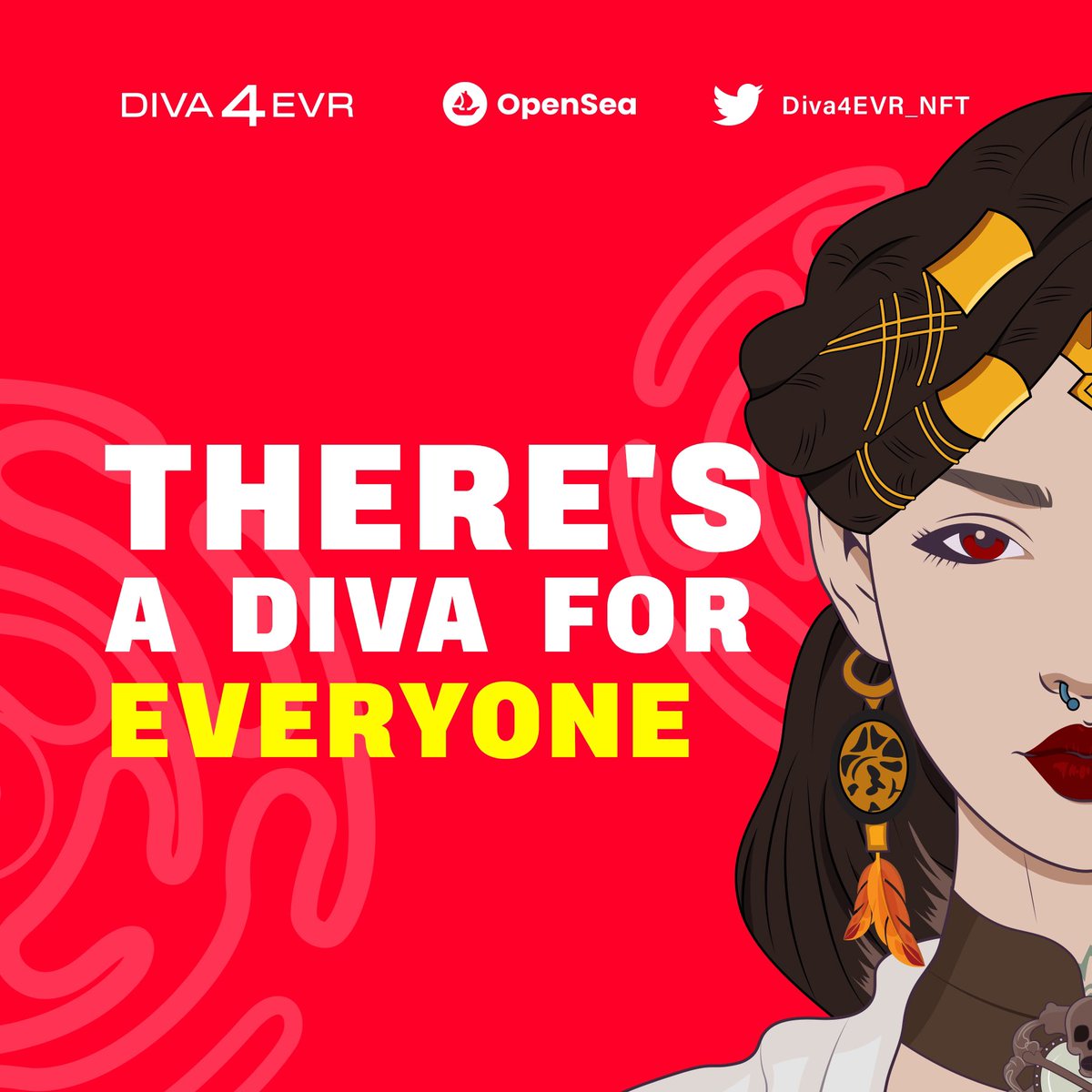 🚨#Giveaway Alert🚨

🏆47 x #Freemint Spots!!

To Enter:
1⃣Follow <a href="/Diva4EVR_NFT/">Diva4EVR NFT (MINT LIVE)</a>
2⃣❤️+ RT
3⃣Tag 3 Friends  
4⃣Join our Discord discord.gg/Jr83NYXSAR and submit your wallet to be “Whitelisted”

⏰48 hrs

#NFT #NFTGiveaways #NFTartist #opensea #nftart #NFTCommunity #NFTdrops