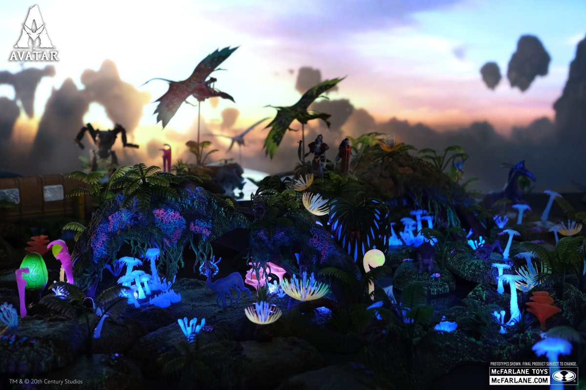 Here's a sneak peek at the World of Pandora collection from @McFarlaneToys - revealing TOMORROW during D23 Expo. Who else is excited?!!? #Avatar #D23Expo