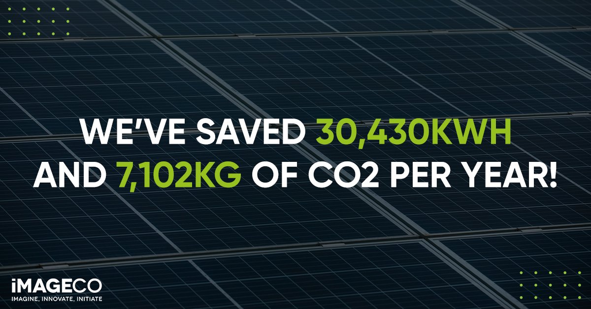 ImagecoPrint's tweet image. The recent heatwaves have been great for our 256 tier one photovoltaic solar panels on our roof! ☀️

So far our solar panels have saved a whopping 30,430kwh and 7,102kg of Co2 per year. 

#HPLatex #WideFormatPrint #LeedsPrinter #Sustainable #SolarPanel #GreenEnergy