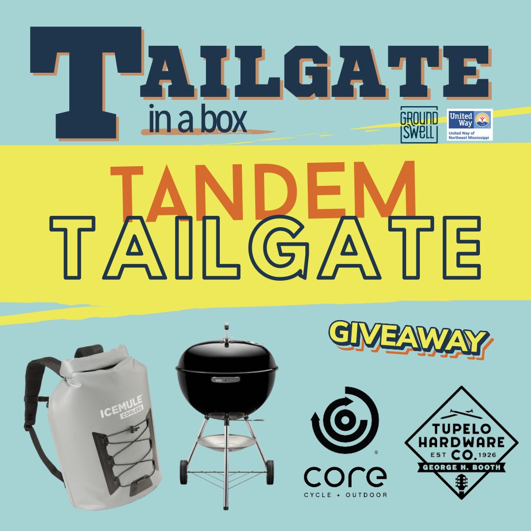 groundswellms's tweet photo. Share your Tailgate in a Box with friends! The Tandem Tailgate includes two boxes to serve four people. PLUS an entry to win a package from Core Cycle + Outdoor and Tupelo Hardware that includes an IceMule cooler and a Weber grill. Order now at https://t.co/ckprenkJ07 https://t.co/RAxs48ik9c