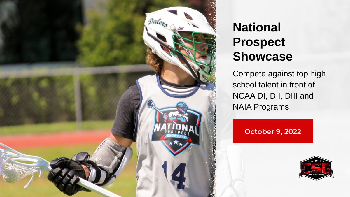 CapsSportsGroup's tweet photo. Want to play College Lacrosse in Florida? Register today for the National Prospect Showcase and play in front of the top Men’s Lacrosse programs in the Sunshine State! https://t.co/nH0x5CvGBi