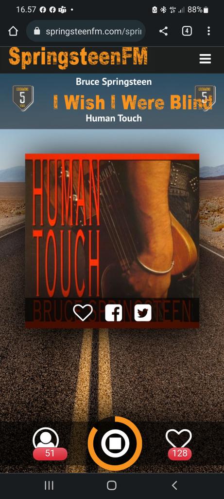 JuhaOksanen's tweet photo. Such a gorgeous song. One of the most beautiful sad / melancholic songs ever written. #IWishIWereBlind @springsteen #SpringsteenFM https://t.co/buqriGynPQ