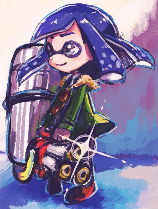 スプラ3楽しみ(昔描いた絵 