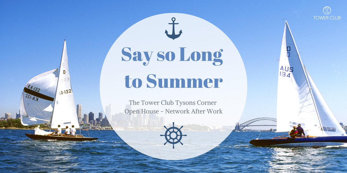 TowerTysons's tweet photo. There's only 1 day left to RSVP for our Open - House Network After Work Event! Reminder - This is a FREE event. Link in bio. 

#nautical #boatlife #yachtparty #yachts #livemusic #food #cocktails #summer #goodbyesummer #endofsummer #summerparty #hellofall #networking https://t.co/pn8LL94SKs