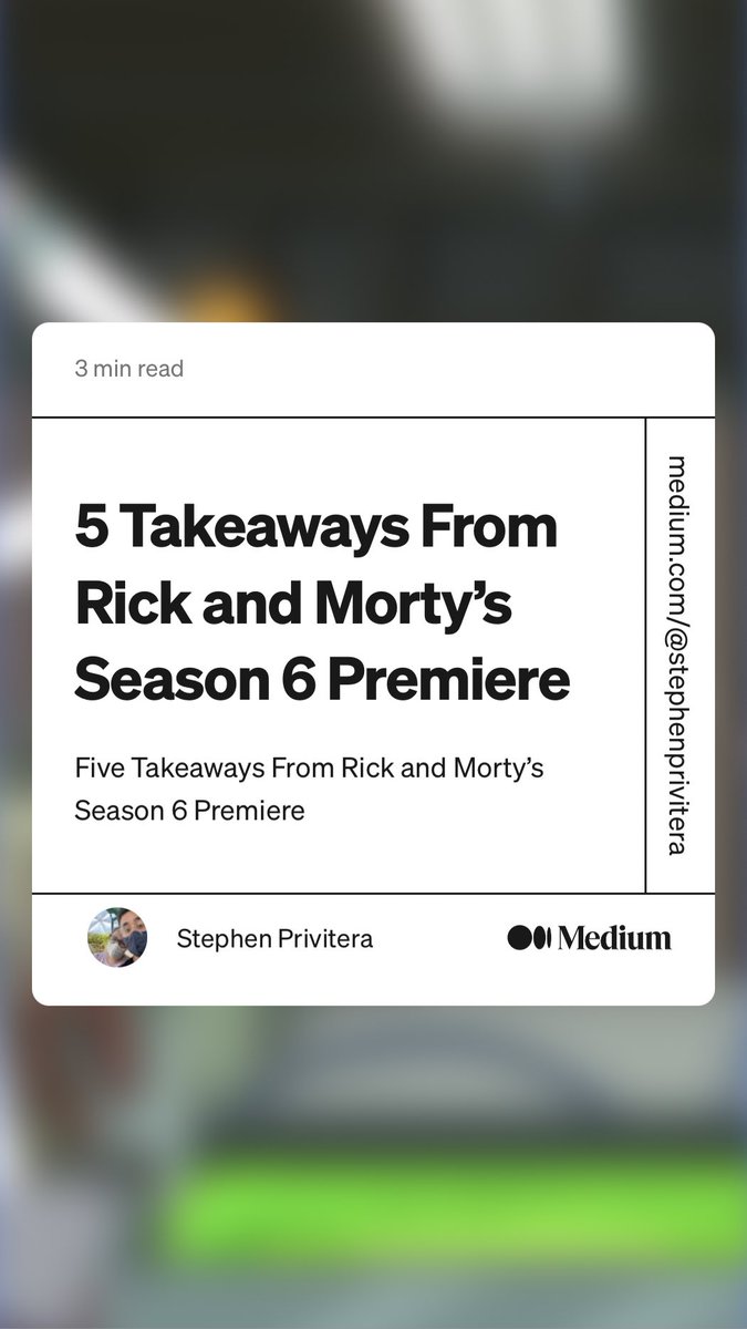 privites's tweet photo. Rick and Morty Season 6 is upon us. 

Here are five takeaways from the premiere episode.

https://t.co/YXZ9YU4gud https://t.co/2vzOsmujKO