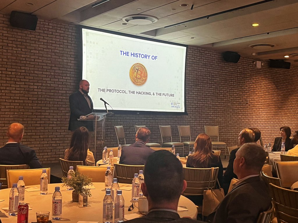 BWDaugherty's tweet photo. Getting underway here in #NYC at the @unboundedcap conference with @kurtwuckertjr and the history of #bitcoin https://t.co/VsWZjw3TRV
