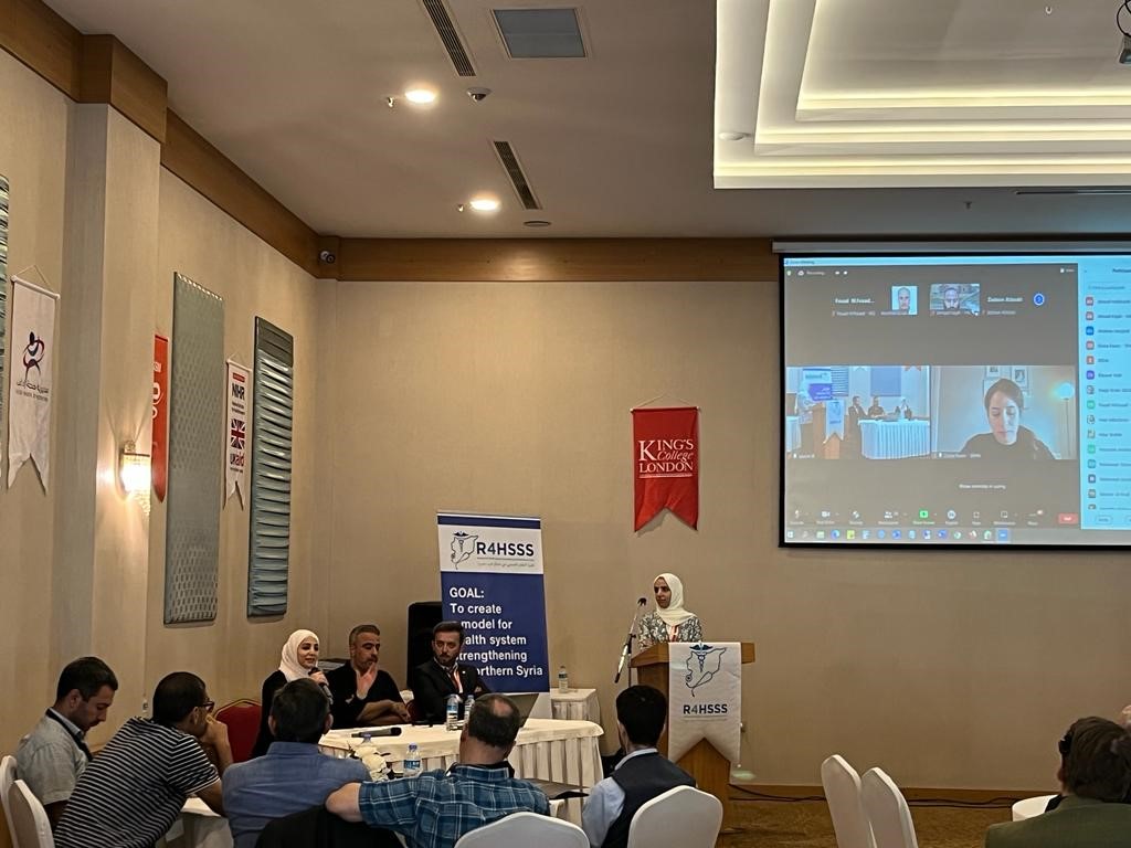 A great discussion from our panel, we learned how researchers can help activate nexuses in #Syria by early recovery interventions and development, empowering #health workers inside #Syria, increasing the involvement of local communities and increasing governance.