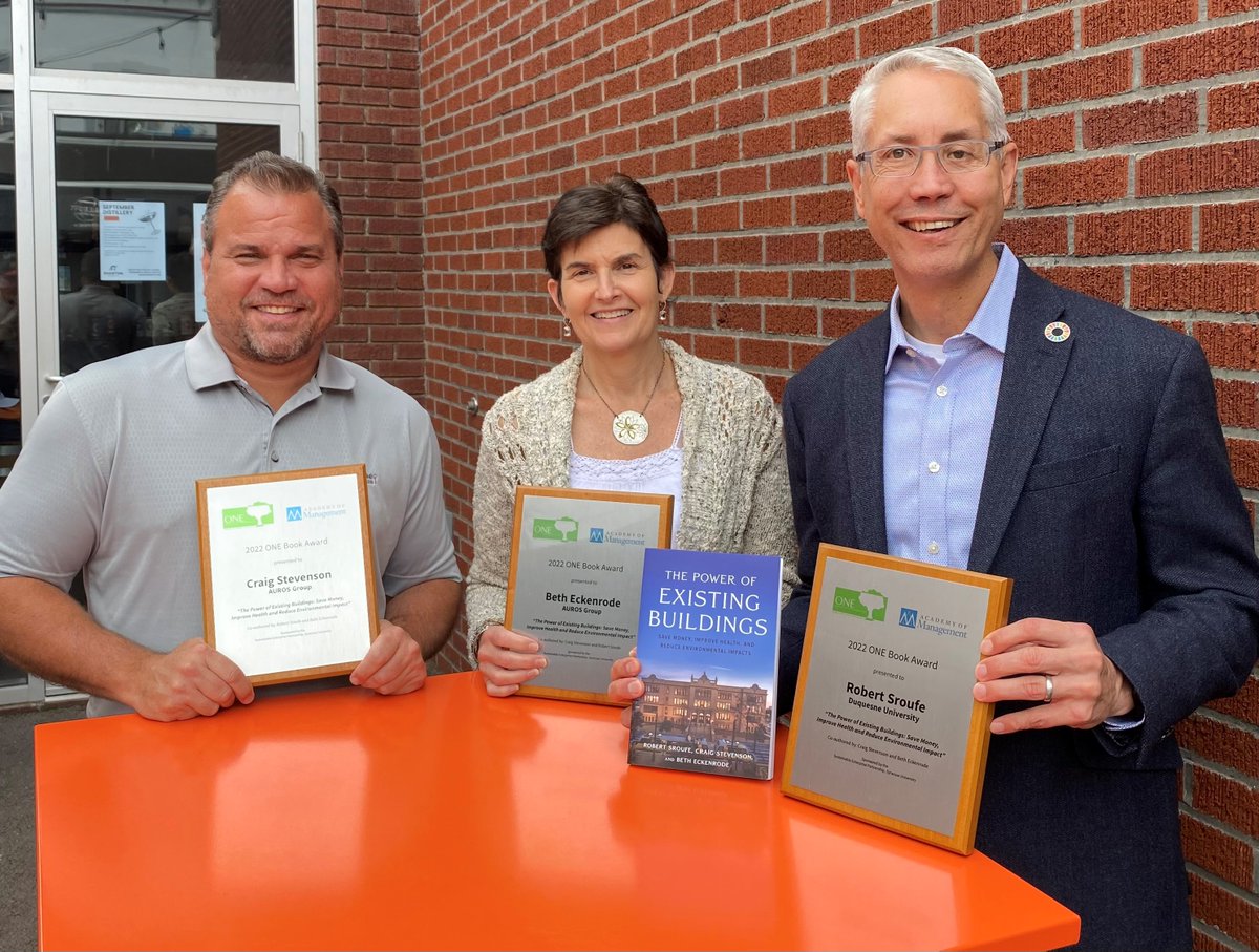 The Power of Existing Buildings won an award from the Academy of Management, Organization and National Environment (ONE) division. We are really excited about it.  Congratulations to Beth Eckenrode and Robert Sroufe, Ph.D.  islandpress.org/books/power-ex… one.aom.org/awards