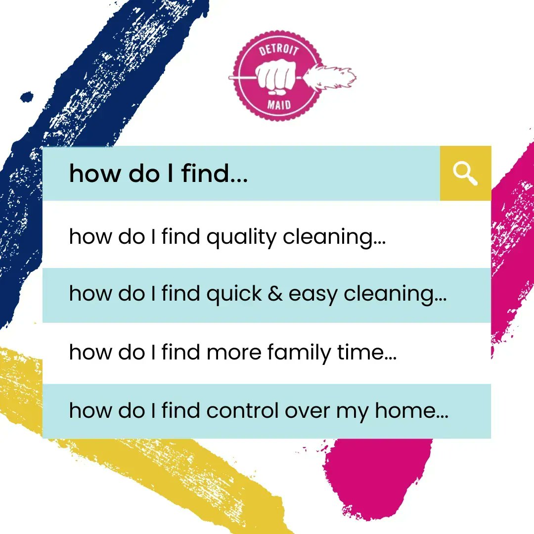 DetroitMaid's tweet image. Make cleaning easier with #DetroitMaid! 🏠 Find peace at home and more time for all the things you would rather be doing. 😂 Book your appointment here buff.ly/3TR2FMG! 

#cleaninghacks #hacks #cleaningtips #cleaningservice #chores #housecleaning #tips #cleaningapp