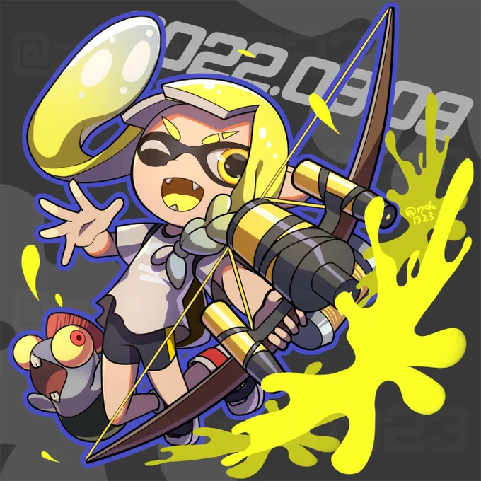 スプラ3発売おめでとう!やるぞ～!!#スプラトゥーン3 #ファンアート 