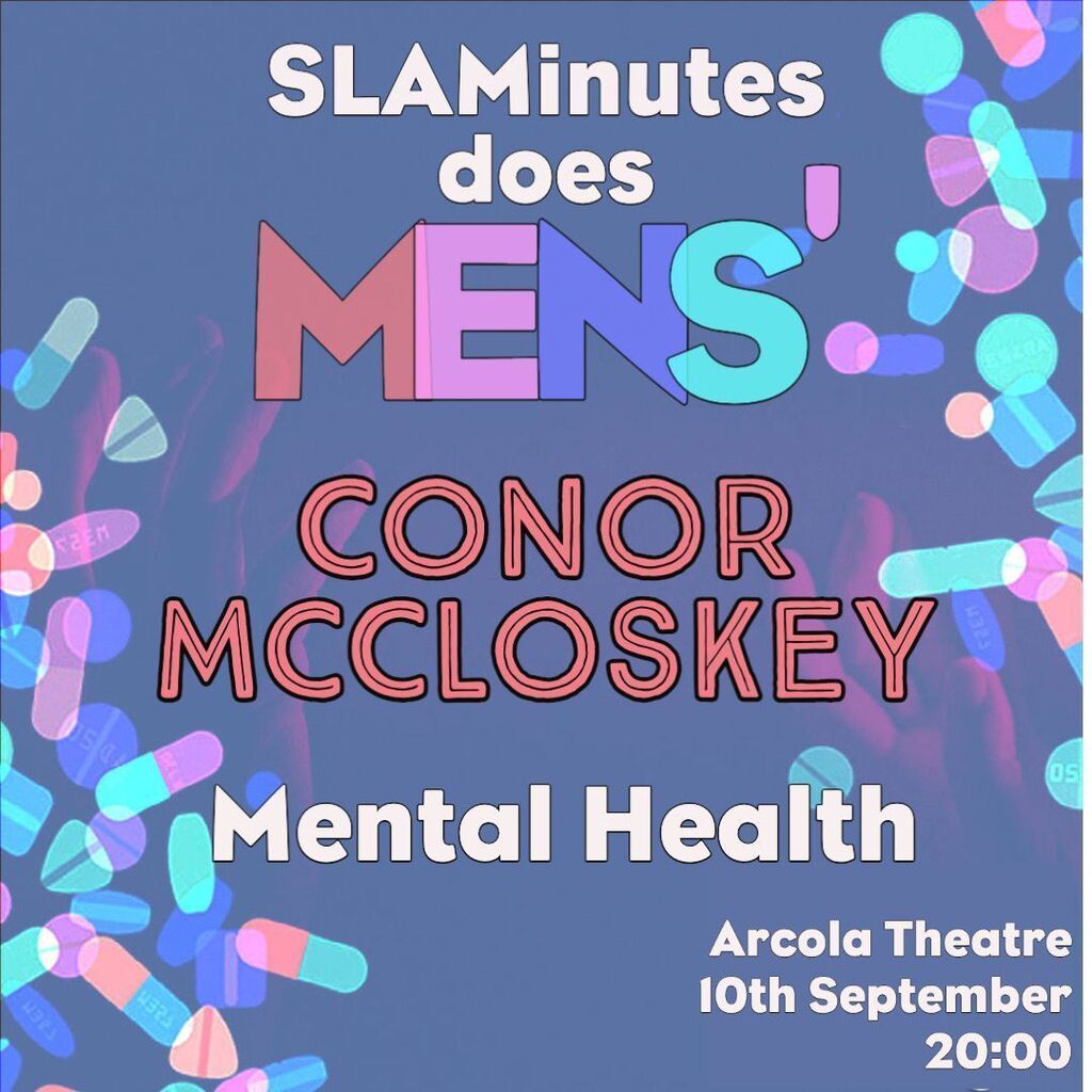 #12 in #SLAMinutes does #mens #mentalhealth is the glorious #playwright <a href="/LeoOReilly5/">Leo O'Reilly</a>
.
THIS SATURDAY, <a href="/arcolatheatre/">Arcola Theatre</a> raising money for Mind
.
TIX in bio &amp; buff.ly/3PFFLEQ
.
#theatre #spokenword #poetry #writing #newwriting #performance #MentalHealthAwareness #mensmental…