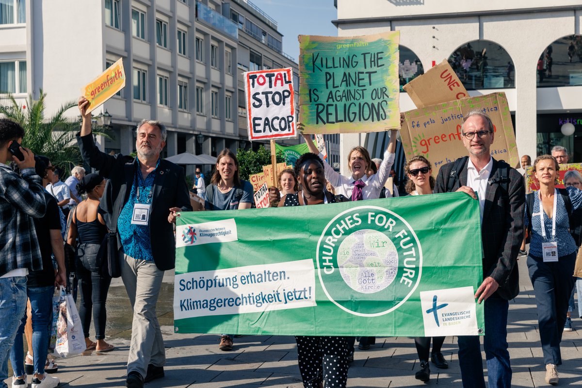 pironglobal's tweet photo. Demonstration in Karlsruhe during the 11th General Assembly of the World Council of Churches.
Our client @GreenFaith used the world audience of the gathered Christian family to advocate for bold action concerning the climate crisis happening around the world. #FaithInDevelopment https://t.co/pD1yHmfCcZ