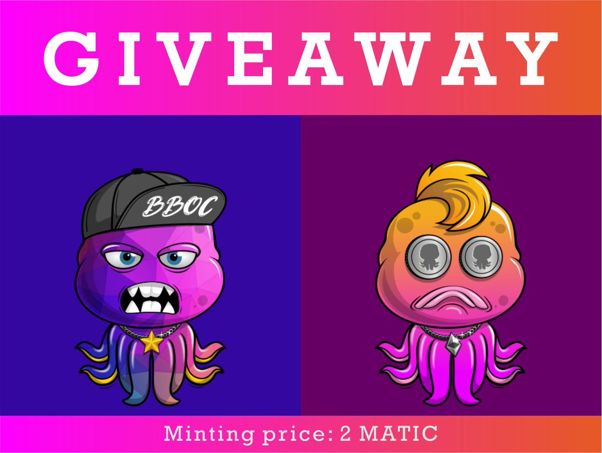 Bored Octopus Club (@boredocto) on Twitter photo 🎁 NFT GIVEAWAY
🐙 BABY OCTOPUS CLUB 🐙
1⃣ Follow <a href="/BoredOcto/">Bored Octopus Club</a>
2⃣ ❤️+🔁
3⃣ Drop ETH / Polygon address + Tag Your Friends
🎉Announce⏰48 hours
#Drop #your #NFT #NFTs #ETH #Wallet #Shill #free #NFTdrop #airdrop #token #nftgiveaway #NFTCommunity #FreeNFT #polygonNFT #art #project 🎁 NFT GIVEAWAY
🐙 BABY OCTOPUS CLUB 🐙
1⃣ Follow <a href="/BoredOcto/">Bored Octopus Club</a>
2⃣ ❤️+🔁
3⃣ Drop ETH / Polygon address + Tag Your Friends
🎉Announce⏰48 hours
#Drop #your #NFT #NFTs #ETH #Wallet #Shill #free #NFTdrop #airdrop #token #nftgiveaway #NFTCommunity #FreeNFT #polygonNFT #art #project