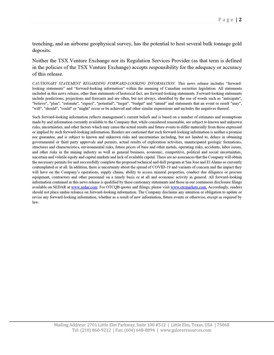 Galore Resources Inc tweet media