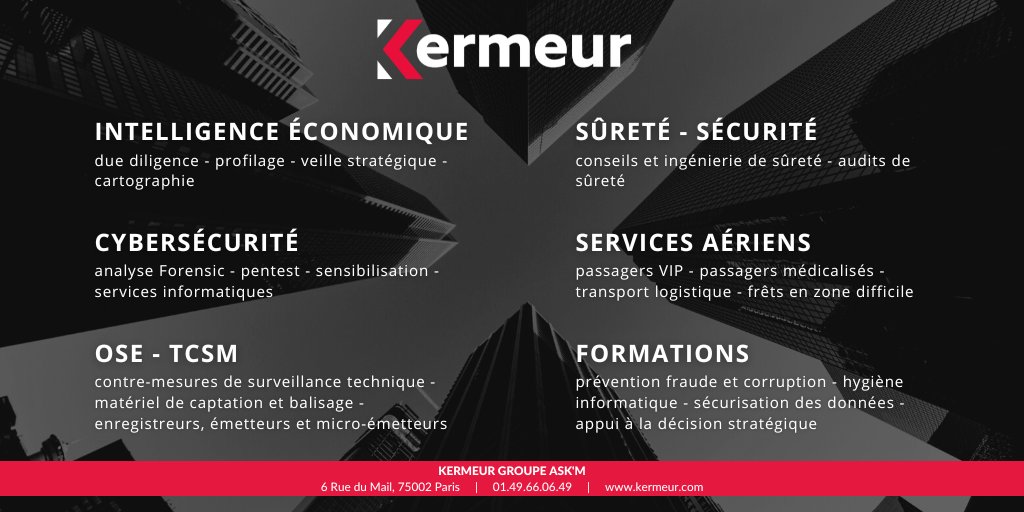 Ker_Meur's tweet photo. Toute l’équipe @Ker_Meur vous souhaite une excellente rentrée 2022.
Cette année encore, l’ensemble de nos collaborateurs reste à l’écoute de vos besoins.
Merci pour votre confiance.

https://t.co/BcIAve4MIt

#Kermeur #Intelligenceéconomique #Cybersécurité #OSE #Sûreté #Risques https://t.co/0bAynoknOH