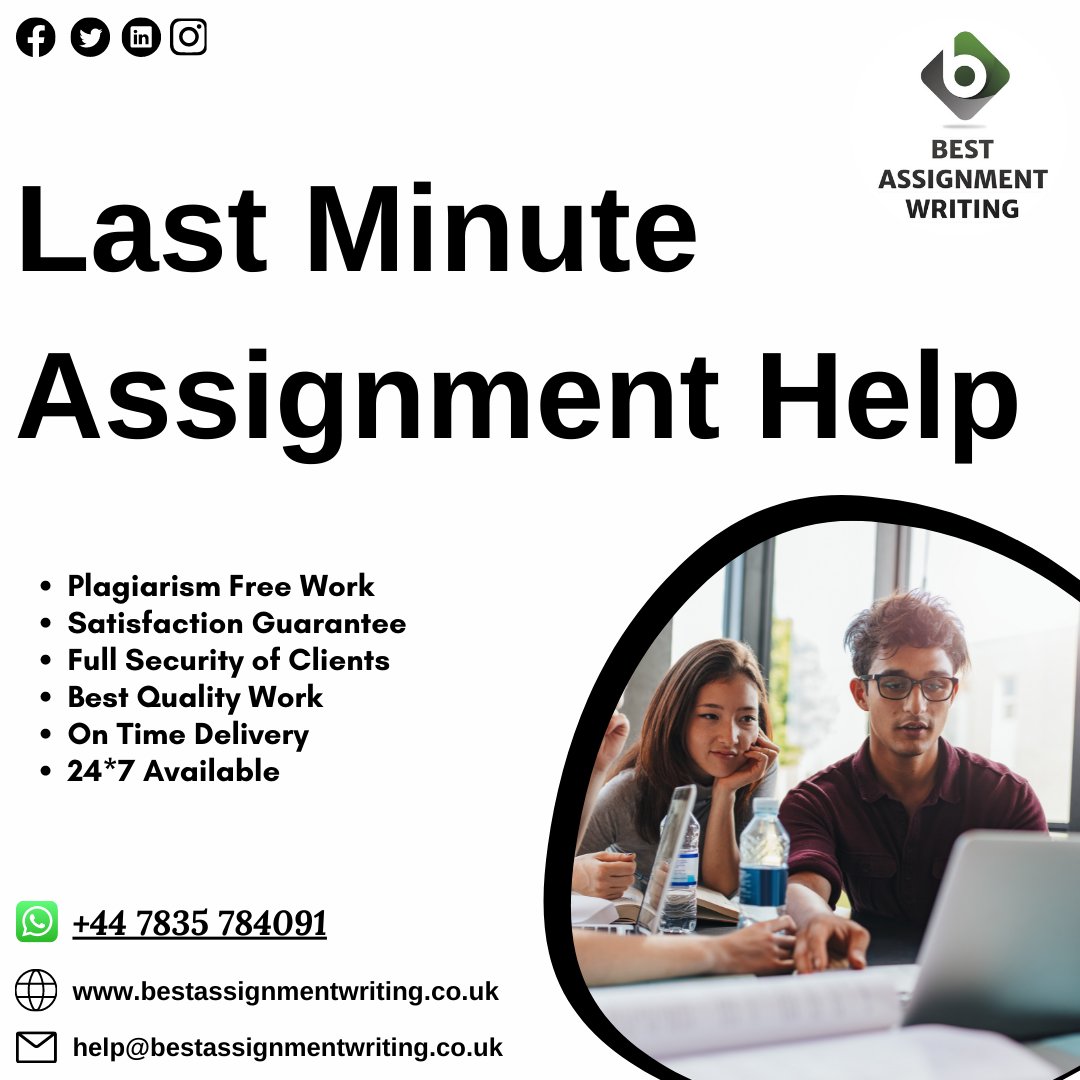 B_A_Writing's tweet image. Be confident! Because you choose our Last Minute Assignment Help.
Order your task now:
#lastminuteassignmenthelp #lastminuteassignmentwritinghelp #writingassignmenthelp #onlineassignmenthelp #writingassignment #assignmenthelp #bestassignmentwriting